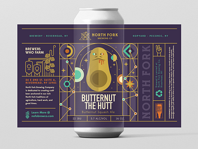Butternut Ale Label beer can illustration label packaging pumpkin ale