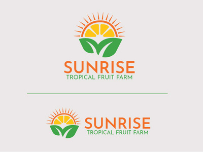 Sunrise Fruit Farm Logo farm logo flat fruit logo graphic design logo logodesign minimasl logo simple logo sunrise sunrise farm logo uidesign