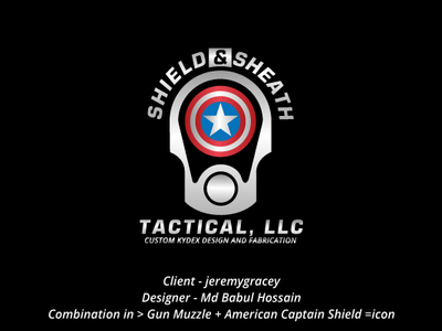 Shield And Sheath Logo- version-2 graphic design graphicdesign gun logo logo logo design logo designer