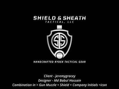 Shield And Sheath Logo-final version graphicdesign gun logo intials logo logo logo design shield logo