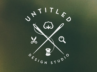 Untitled Logo Concept for a Design Studio crossed design designer flat hipster icon illustration logo minimal retro tailoring vintage