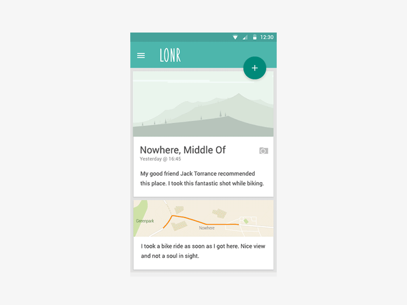 2014 - Lonr - Material Design for the Lonely android flat hipster lonely material design minimalistic mobile app ui ui concept ui design ux