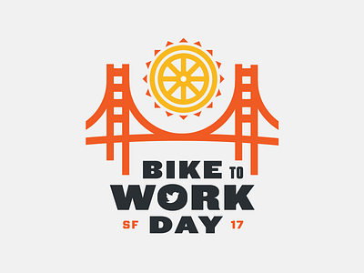 Bike to Work Day 2017 bike bridge sun twitter
