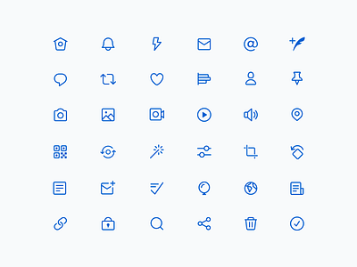 Twitter Redesign: Icons by Jeremy Reiss for Twitter Design on Dribbble