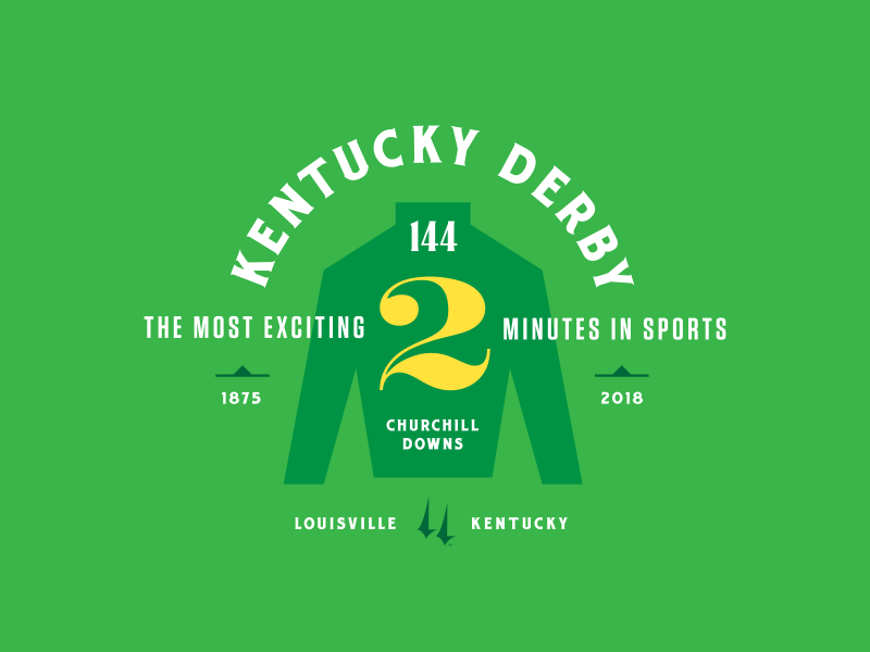 Kentucky Derby 144 typography racing horse jockey louisville churchill downs derby kentucky