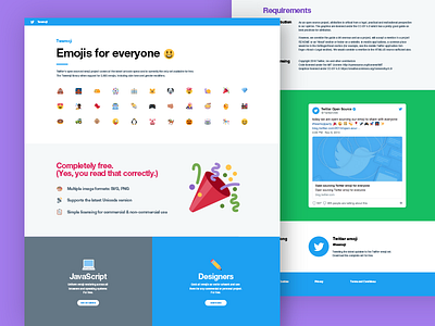 Twitter emoji marketing site emoji illustration responsive twitter unicode web