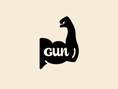 Gun baseball gun illustration muscle typography vector