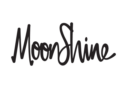 Moon Shine custom moon script shine typography unused yoga