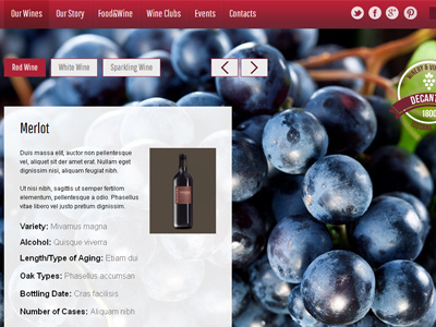 Wine & Winery Free Html5 Template free free html5 theme free template freebie