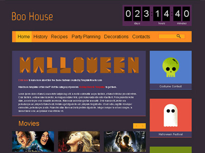 Free HTML5 Website Template For Halloween free free design free html5 template free theme free website design freebie halloween html5