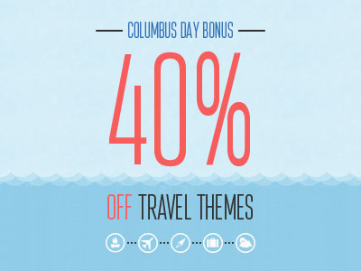 Columbus Day Bonus bonus columbus day discount promo travel themes