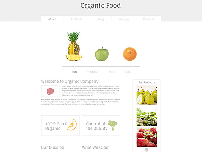 Organic Food Free HTML5 Template free free theme free website design html5 organic food website
