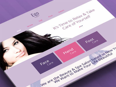 Spa Salon Free HTML5 Theme in Radiant Orchid Color free html5 theme free spa salon template free website template html5 radiant orchid color spa salon web design trends