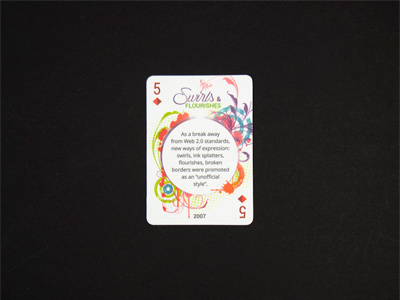 Swirls & Flourishes Printed diamonds flourishes playing cards swirls web design web trends