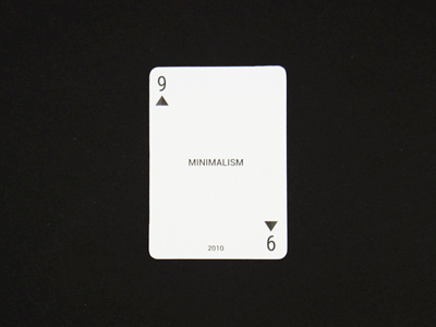 Minimalism minimalism playing cards spades web design web trends