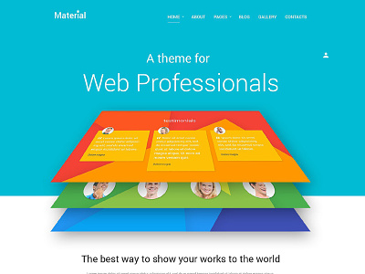 Material Joomla Template joomla template web design studio