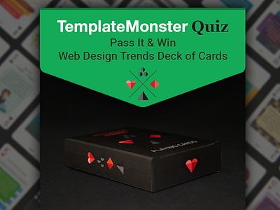 TemplateMonster Web Design Quiz graphic design illustration joker. playing cards web design trends