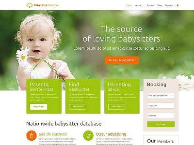 Babysitter Directory WordPress Theme