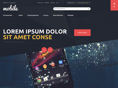 Mobile Phones & Accessories Magento Theme electronic store magento mobile shop template