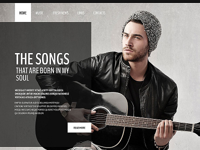 Composer's Portfolio Website Template composer html5 musician musician band portfolio website