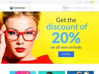 Monstroid WooCommerce Theme online store shop woocommerce wordpress