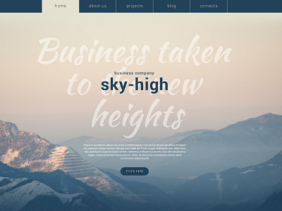 Sky-High WordPress Theme business template company site wordpress theme