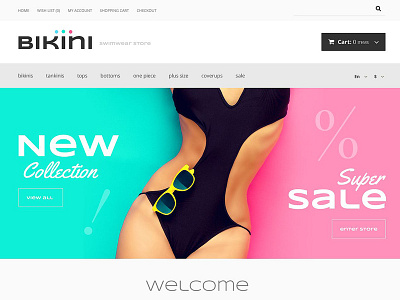 Women Swimwear Store OpenCart Template