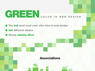 Green Color in Web Design [Infographics] color conversion infographics psychology