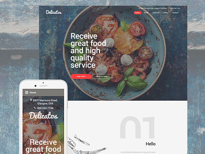 Delicatos Website Template cafe html restaurant website template