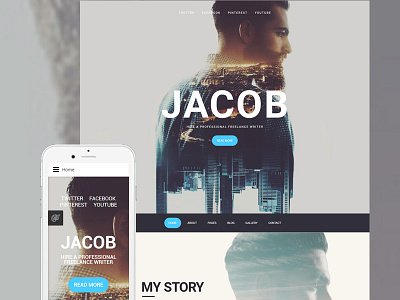 Joomla Template for Photographers joomla template personal page portfolio resume