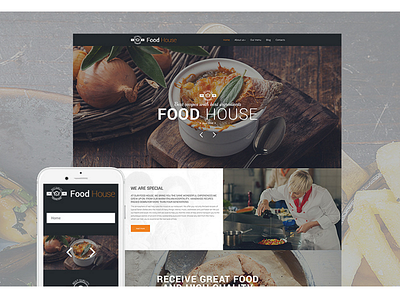 Food House Drupal Template cafe drupal template food restaurant website