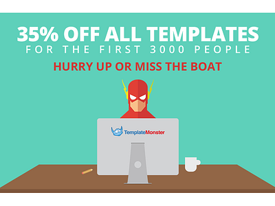35% OFF for the First 3000 People discount joomla magento prestashop sale website templates wordpress