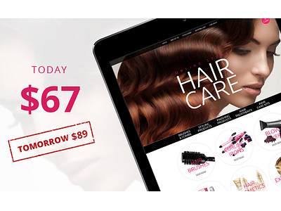 Hair Salon OpenCart Template ecommerce hair products online store opencart template