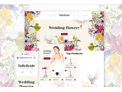 ToBeBride OpenCart Template #57929 ecommerce fashion floristics flowers opencart template wedding