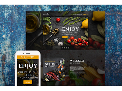 Italian Restaurant Responsive Landing Page Template