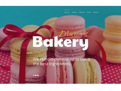Maria's Bakery Website Template #58701 cafe food html html5 sweets website template