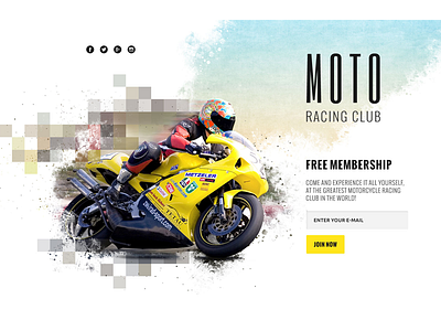 Motor Sports Responsive Landing Page Template #58525 landing pages motocycling. bikes sport