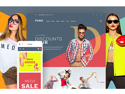 Clothes Online Store designs themes templates and downloadable