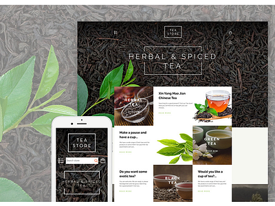 Tea Store Shopify Theme №58028 online store shopify tea sore