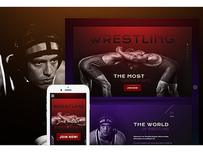 Wrestling Responsive Landing Page Template #58521