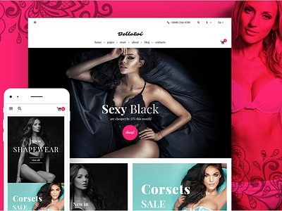 Lingerie Responsive WooCommerce Theme #59039 clothes online store ecommerce fashion woocommerce theme