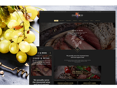 Cafe & Restaurant Responsive Website Template #60038