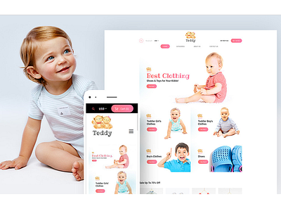 Baby Store Responsive WooCommerce Theme 59044 baby store website ecommerce templates woocommerce theme