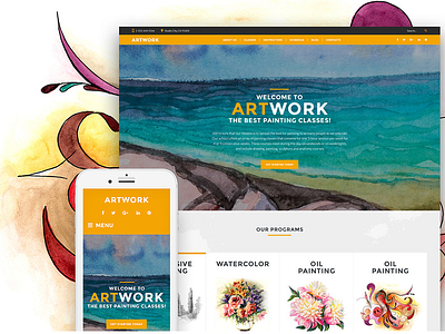 Art School Responsive WordPress Theme 60115 