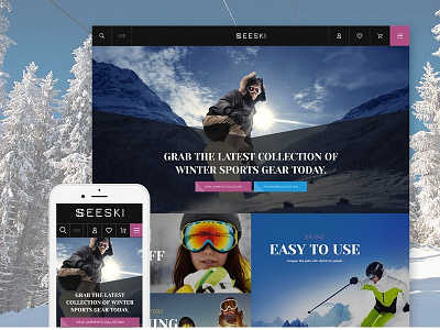 Skiing Responsive Shopify Theme outdoors shopify skiing sport