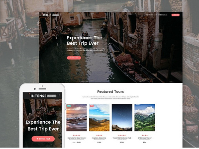 Travel Agency Responsive Landing Page Template #61143 landing page travel travel agency