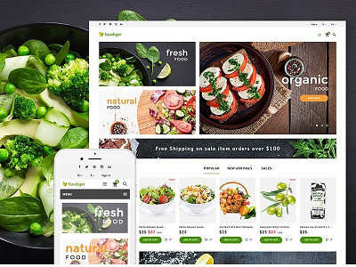 Foodiger - Grocery Store PrestaShop Theme ecommerce food food store prestashop restaurant