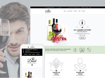 Wine Responsive Moto CMS 3 Template drink food motocms wine templates