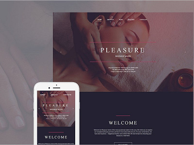 Massage Salon Moto CMS HTML Template beauty fashion massage salon moto cms responsive webdesign