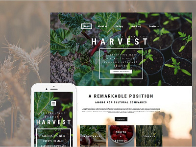 Agriculture Responsive Moto CMS 3 Template